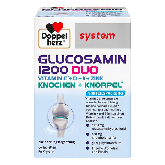 Doppelherz System 葡萄糖胺 1200 DUO 60 粒膠囊 + 60 粒片劑