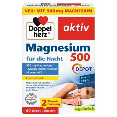 Doppelherz Magnesium 500 Night Depot-tab 60 片