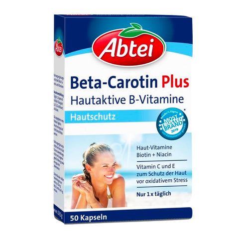 Abtei Beta-Carotin Plus Skin-Active B Vitamins 50 pcs