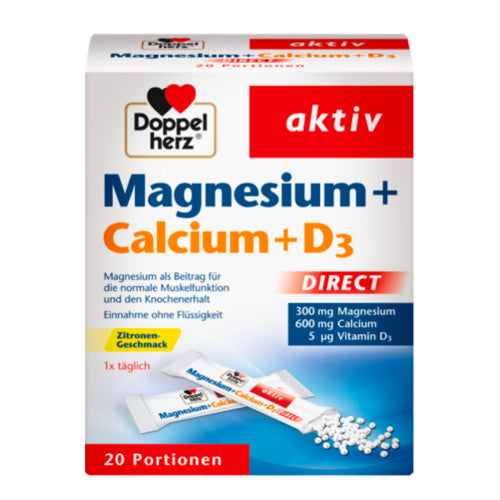 Doppelherz 德國雙心 Magnesium Calcium D3 Direct 20 sachets