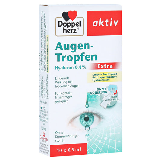 Doppelherz Eye Drops Hyaluron 0,4% Extra 10 x 0.5 ml